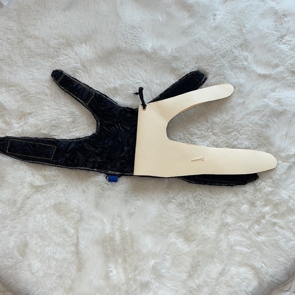 Reversible cat harness hand crafted by me black colors polyester and multi color - Picture 3 of 8